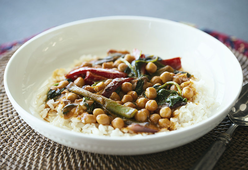 What’s for Dinner? Stewed Chickpeas and Spinach
