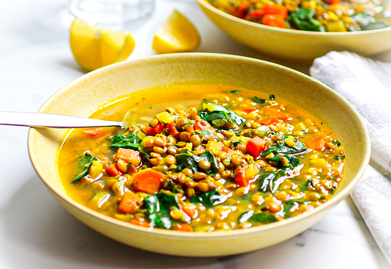 Turmeric Lentil Chia Soup