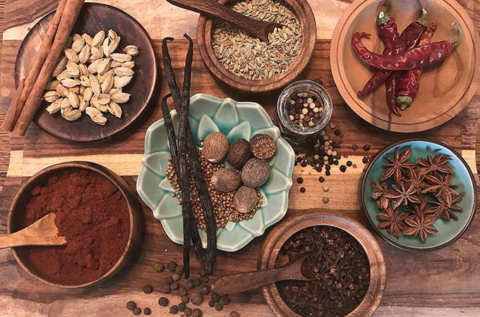 Dried Spiced in Bowls