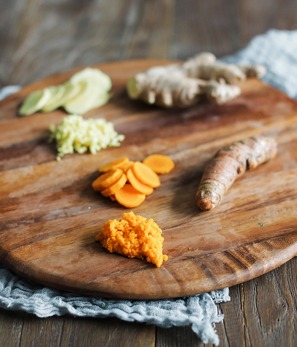 Fresh Prepared Ginger and Turmeric