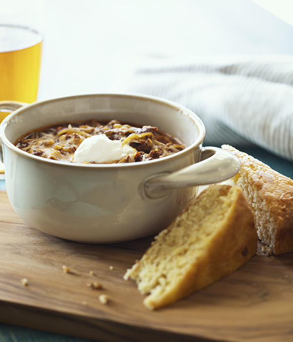 Bison Chili and Cornbread