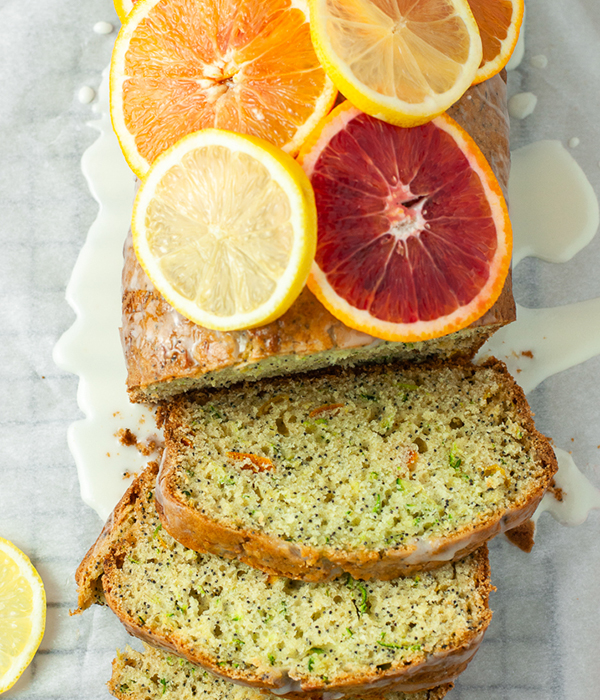 Winter Citrus Poppy Seed Zucchini Bread