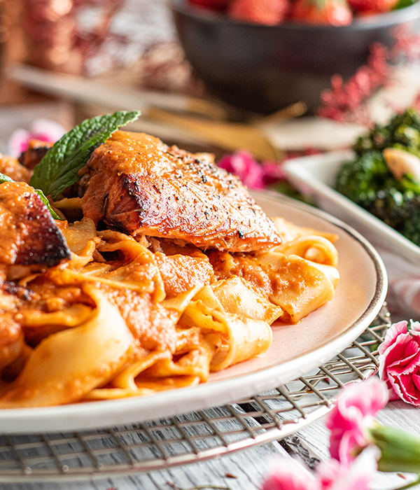 Citrus Salmon Pappardelle