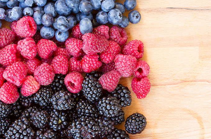 Blueberries, Raspberries and Blackberries