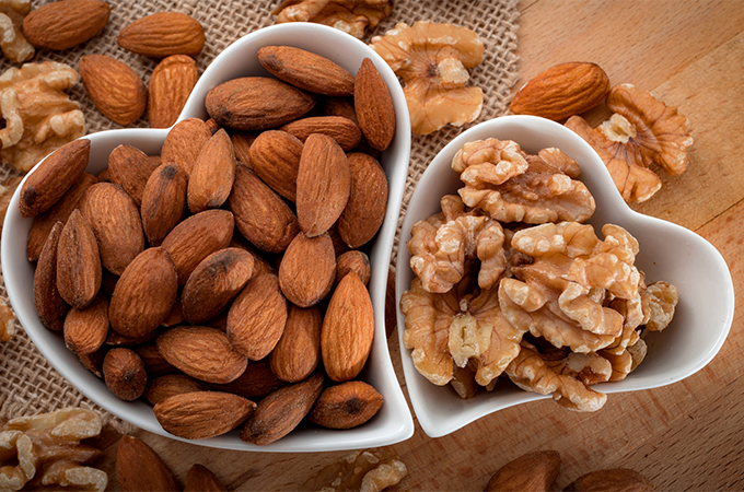 Almonds and Walnuts