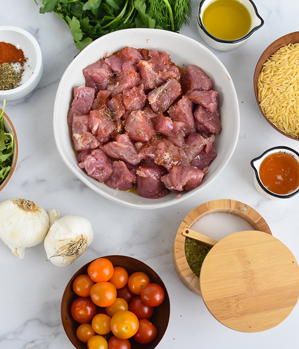 Mediterranean Pork with Herbed Orzo Ingredients