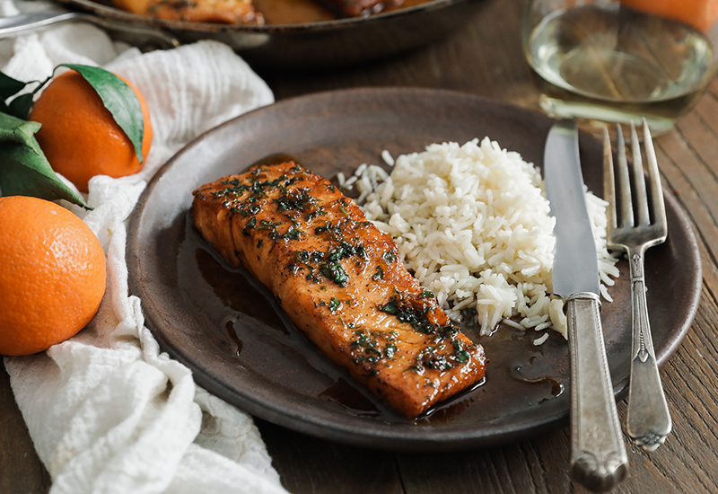 Orange & Honey Glazed Salmon