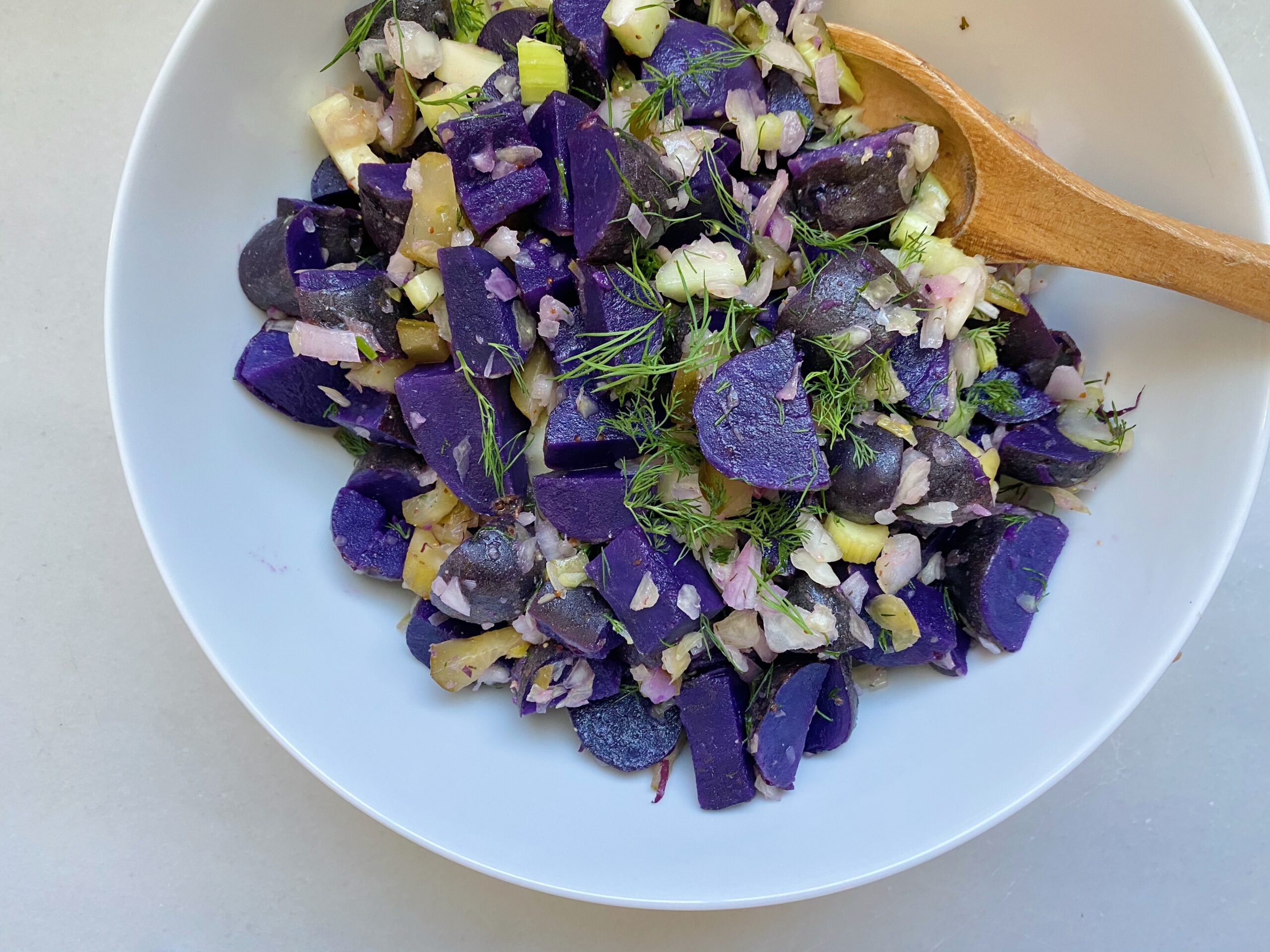 Gut-Boosting Purple Potato Salad