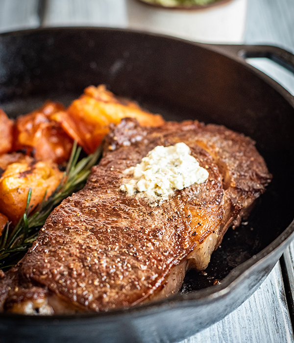 Broiled Skillet Ribeye