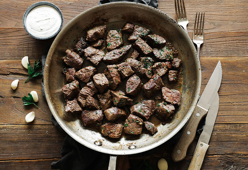 Garlic Steak Bites
