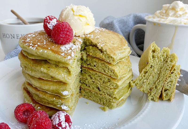 Matcha Green Tea Pancakes