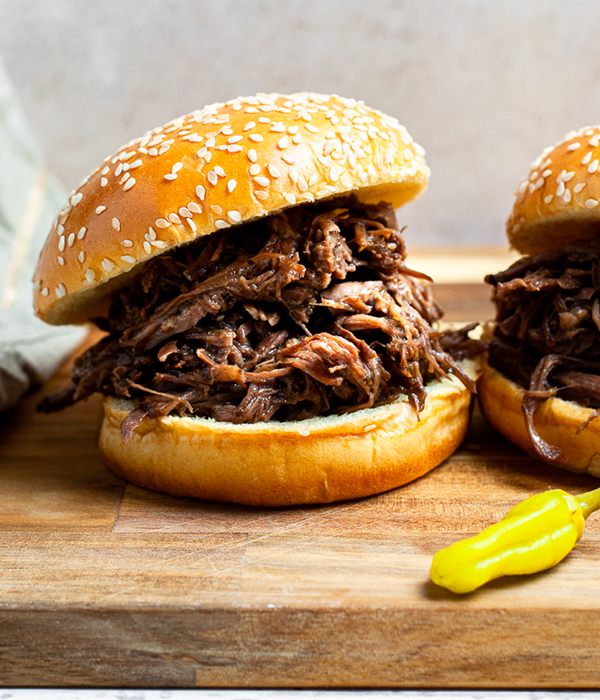 Mississippi Pot Roast on Sandwich