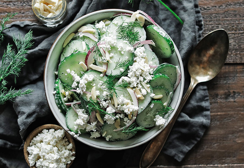 Cucumber and Feta Cheese Salad