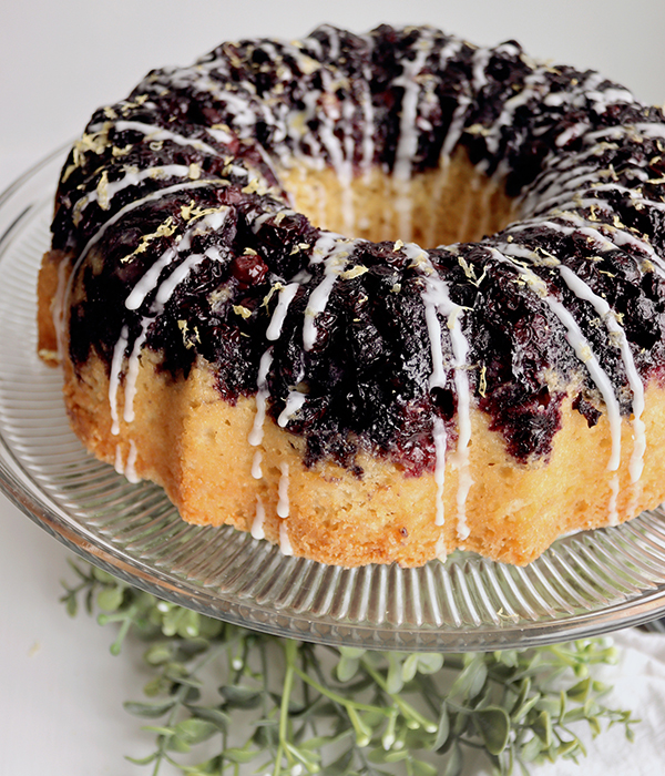 Blueberry Lemon Cornmeal Bundt Cake