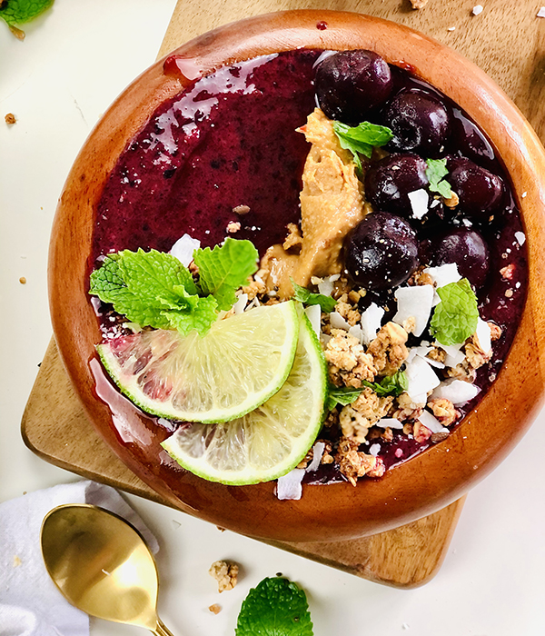 Cherry Strawberry Lime Smoothie Bowl