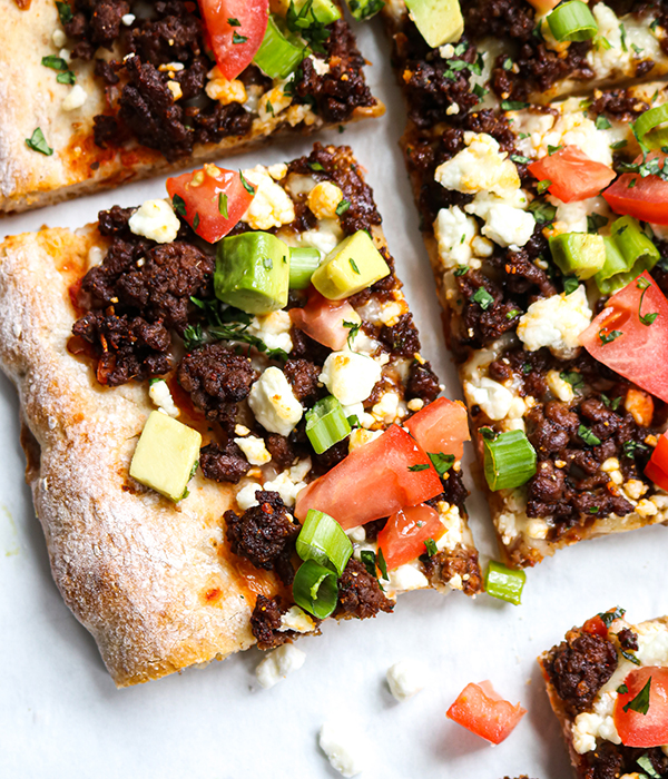 Goat Cheese Taco Pizza