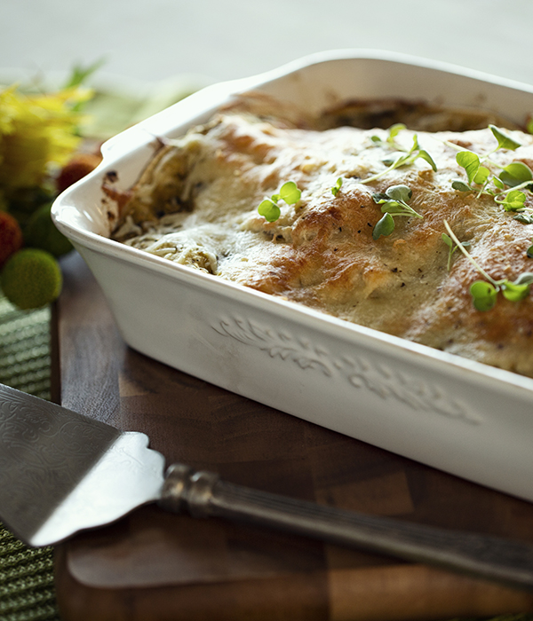Green Chicken Enchilada Casserole