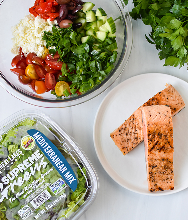 Mediterranean Salmon Bowl Ingredients