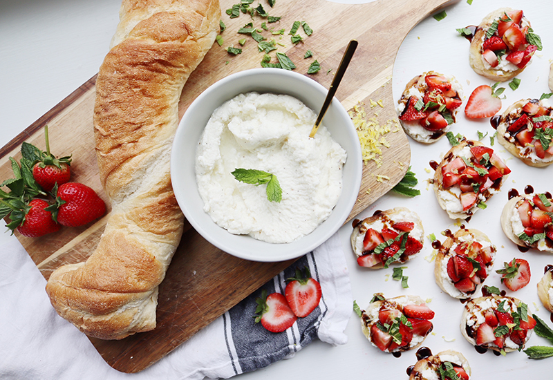 Strawberry Ricotta Bruschetta