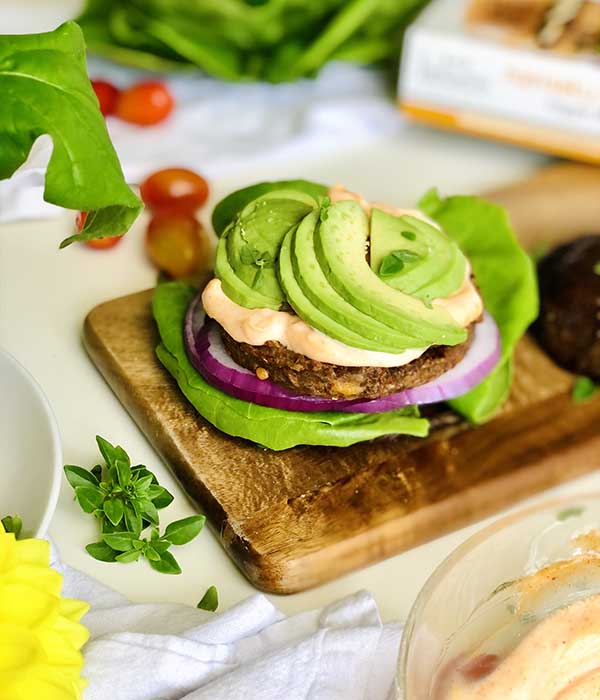 Portabella Mushroom & Cheddar Burgers