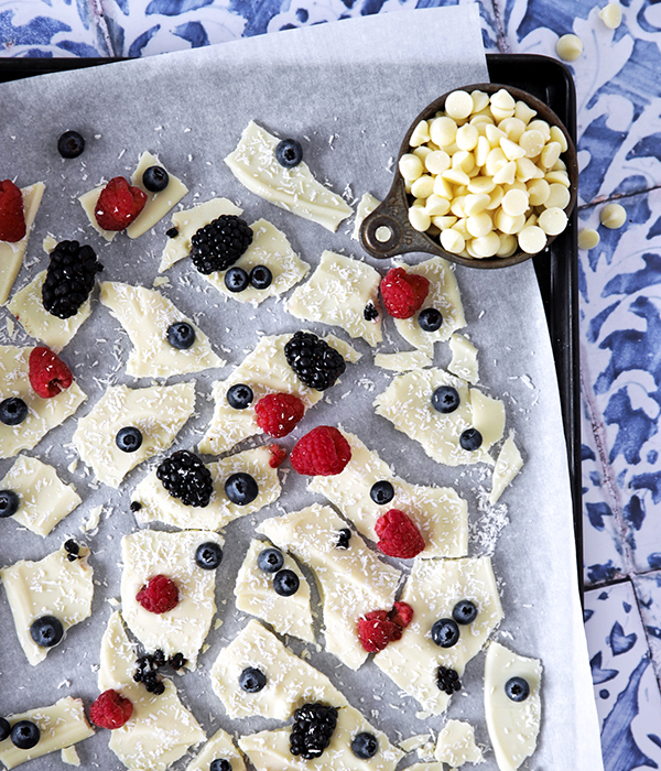 Patriotic White Chocolate Bark