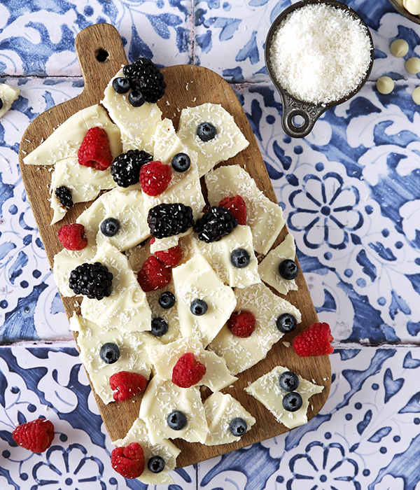 Patriotic White Chocolate Bark