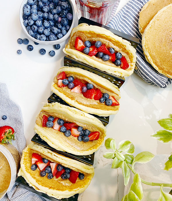 PB&J Pancake Tacos