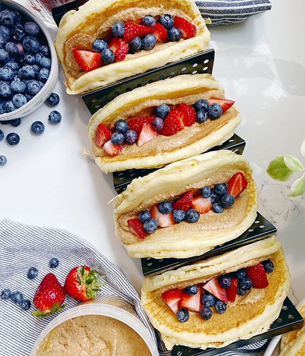 PB&J Pancake Tacos