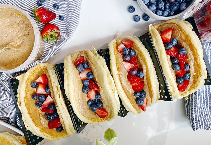 PB&J Pancake Tacos