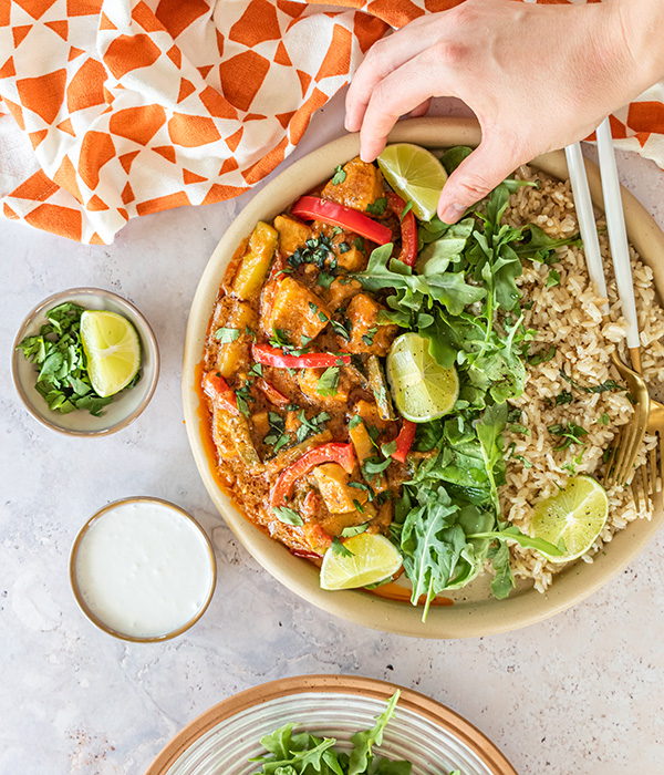 Red Curry Swordfish Bowl