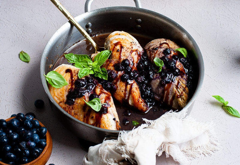 Blueberry Basil Balsamic Chicken