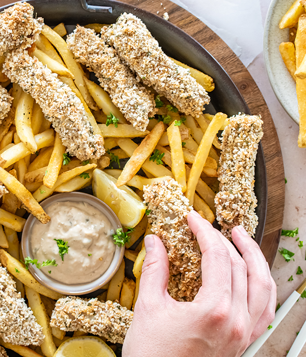 Coconut Almond-Crusted Fish Sticks