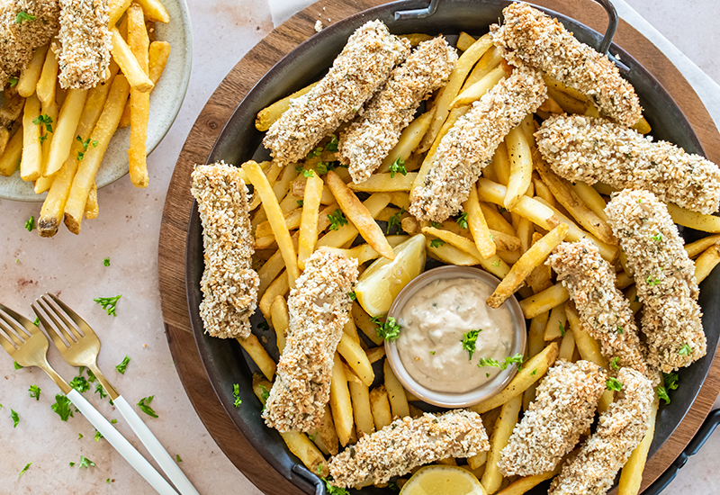 Coconut Almond-Crusted Fish Sticks