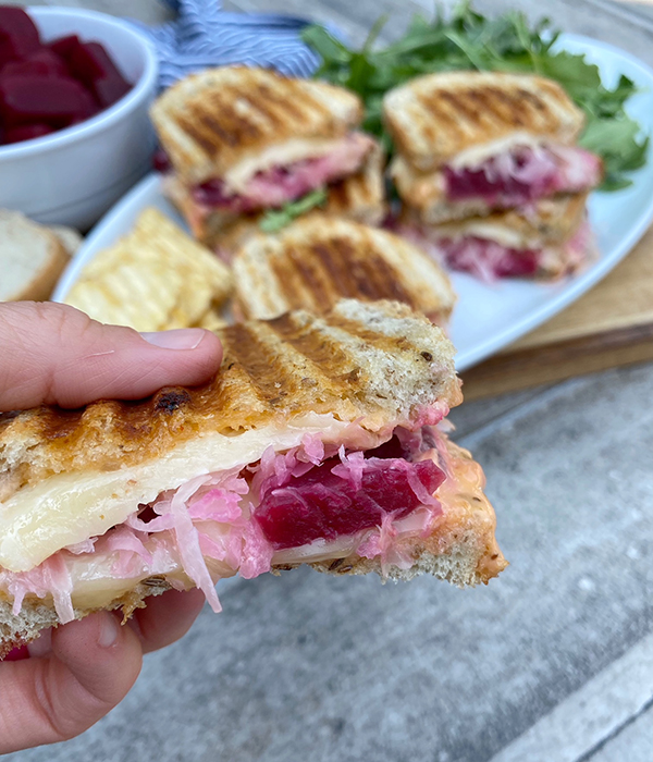 Beet Reuben Panini