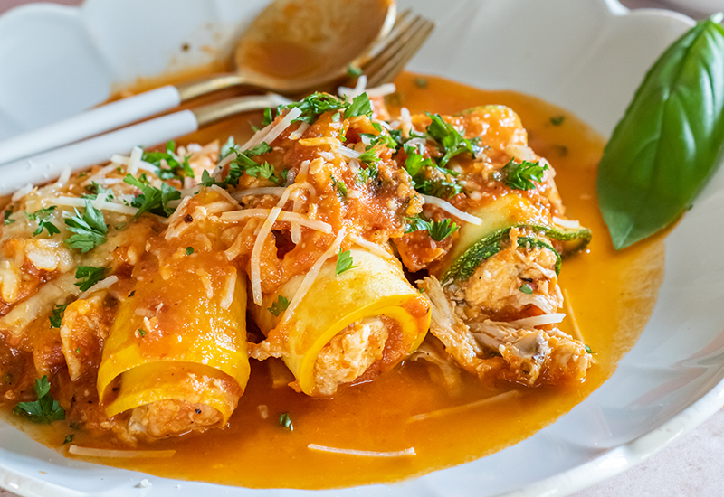 Zucchini Lasagna Roll-Ups
