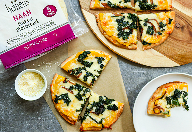 Butternut Squash Kale Naan Pizza