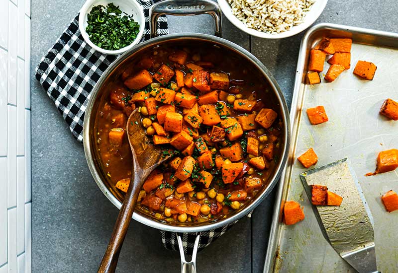 Roasted Butternut Squash Curry with Chickpeas