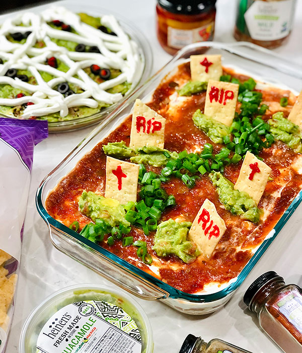 Halloween Graveyard Taco Dip