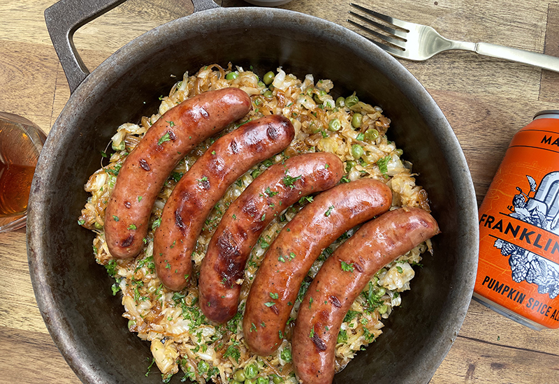 Pumpkin Ale Braised Brats