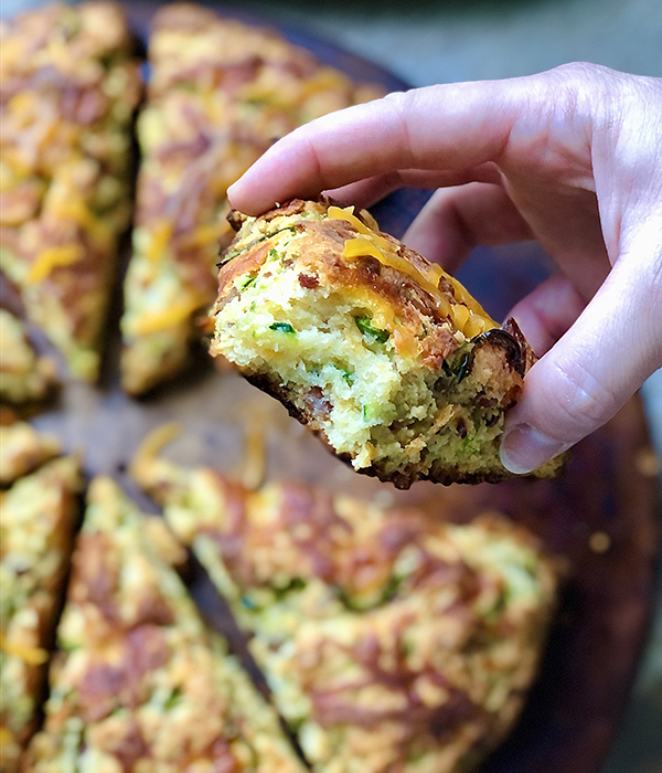 Zucchini Cheddar Bacon Scones