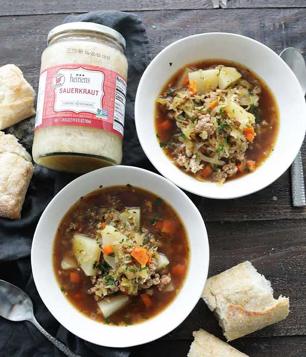 Pork Sausage and Sauerkraut Stew