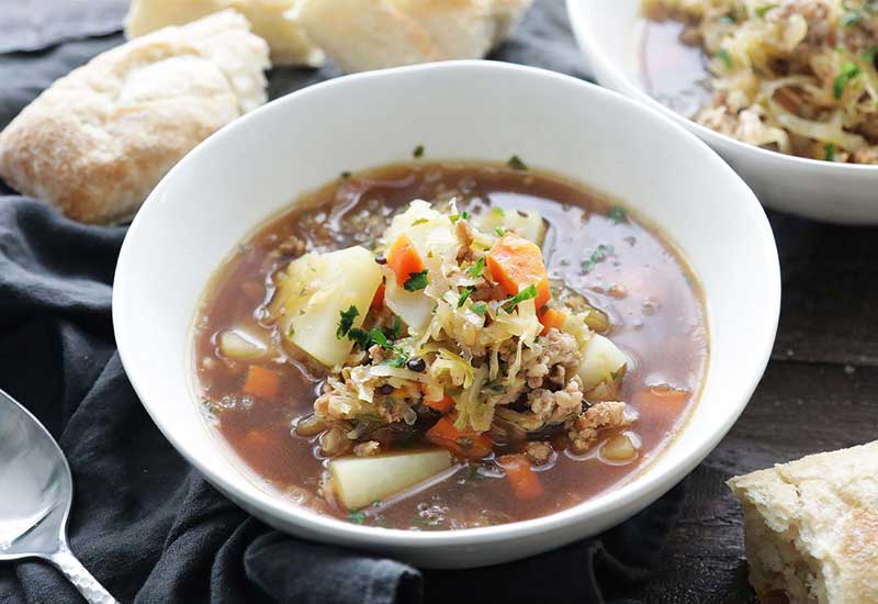 Pork Sausage and Sauerkraut Stew