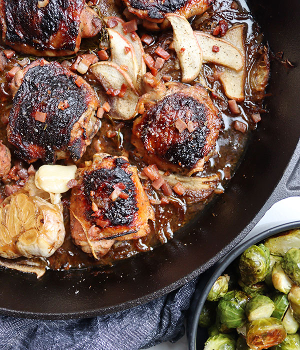 Apple Cider-Braised Chicken Thighs