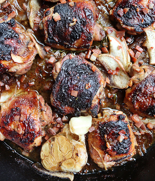 Apple Cider-Braised Chicken Thighs