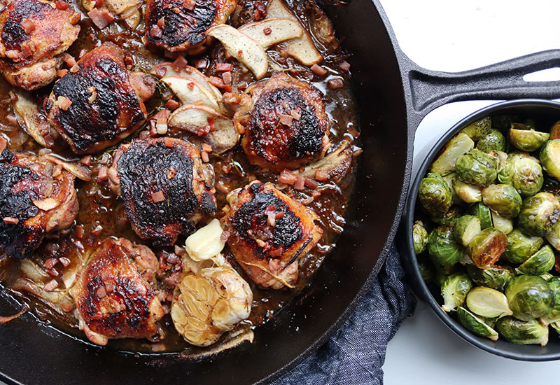 Apple Cider-Braised Chicken Thighs