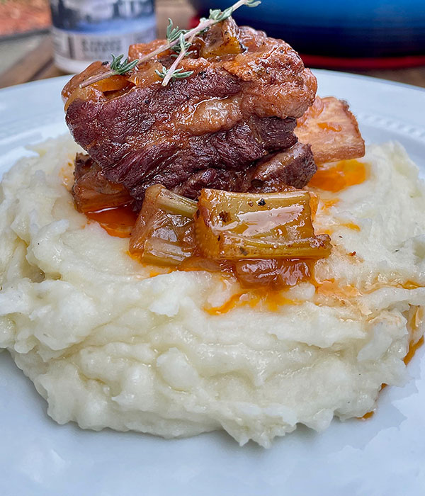 Beer Braised Short Ribs with Asiago Mash