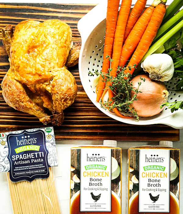 Classic Chicken Noodle Soup with Rotisserie Chicken