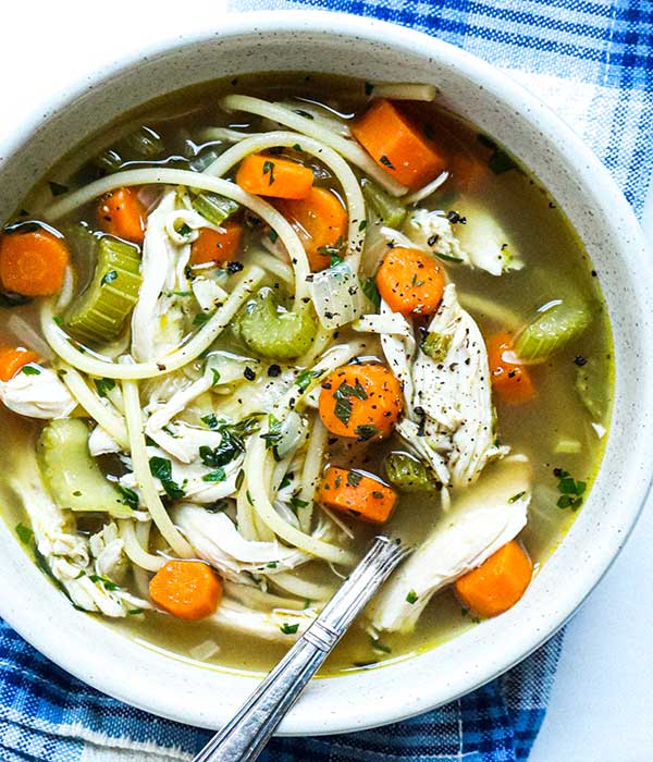 Classic Chicken Noodle Soup with Rotisserie Chicken