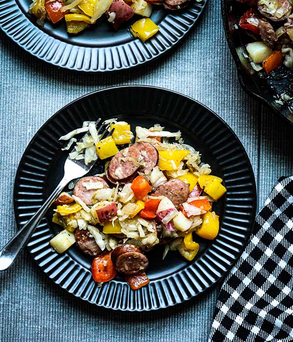 Sausage and Sauerkraut Skillet