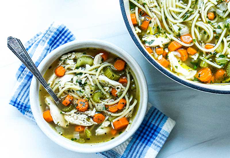 Classic Chicken Noodle Soup with Rotisserie Chicken